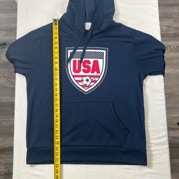 USA Soccer Team Blue Striker Pullover Hoodie Kangaroo‎ Pockets, Athletic, Size M - Picture 6 of 6